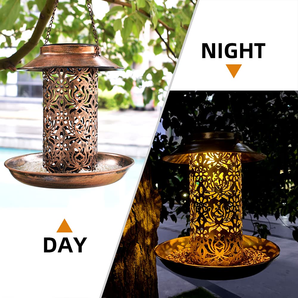  Solar Bird Feeder for Outdoors Hanging-EchoDecor