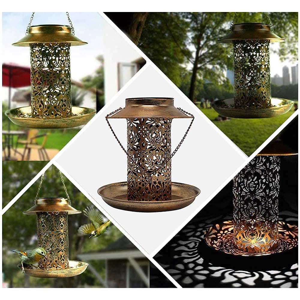  Solar Bird Feeder for Outdoors Hanging-EchoDecor