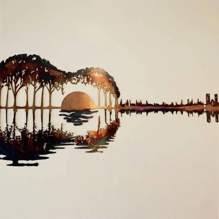 ✨Guitarist Art🎸MEGRAIDANTM️ Handmade Abstract Guitar Metal🎇-EchoDecor