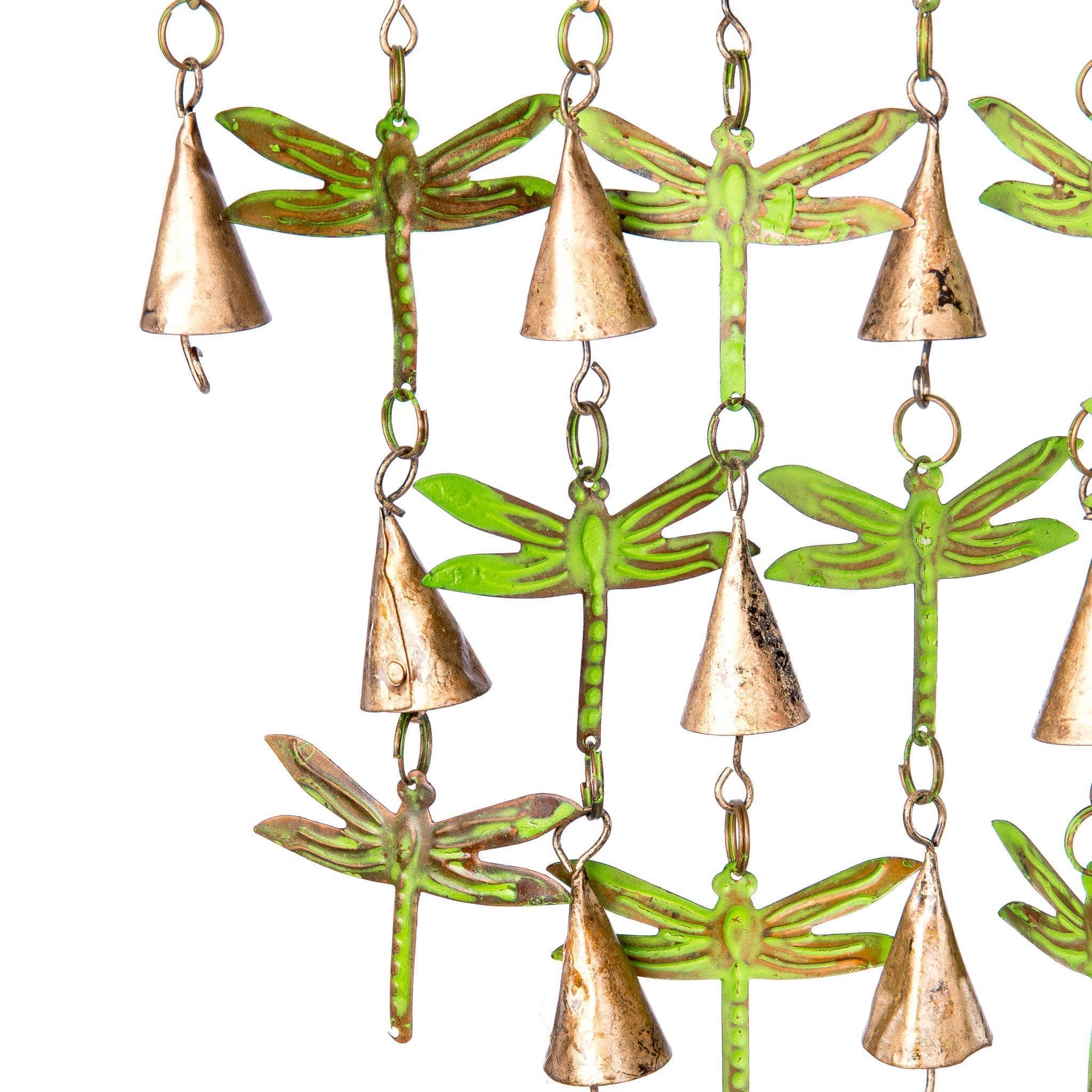 Shimmering Bells with Dragonflies-EchoDecor