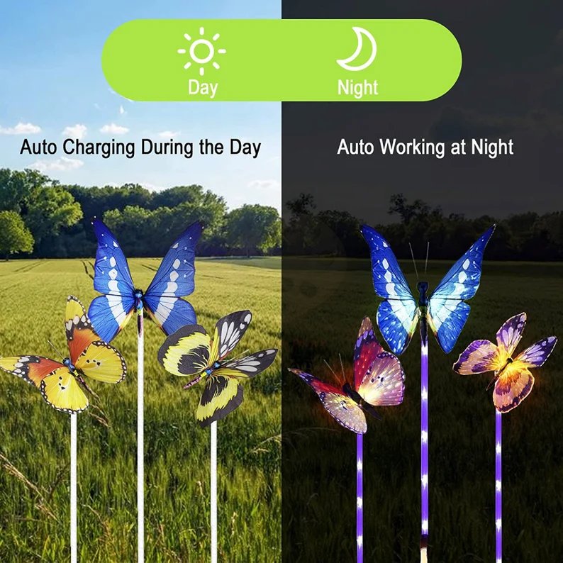 SOLAR GARDEN LIGHTS-butterfly lamp-EchoDecor