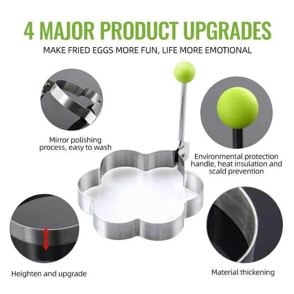 🍳🍕Stainless Steel Fried Egg Molds（Set of five）-EchoDecor