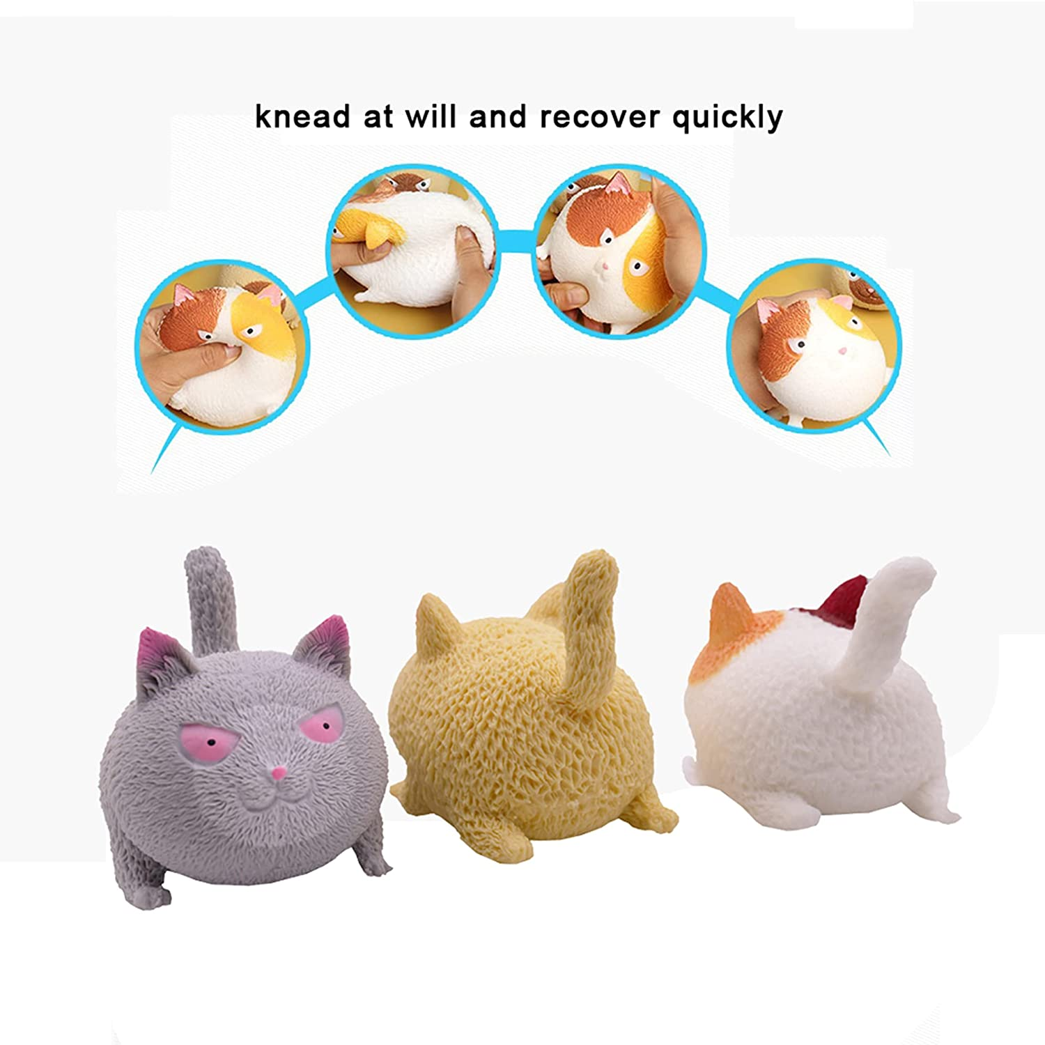 🎅Hot Sale 50% OFF Funny Angry Cat-Shaped Ball Squezze Toy🐱-EchoDecor