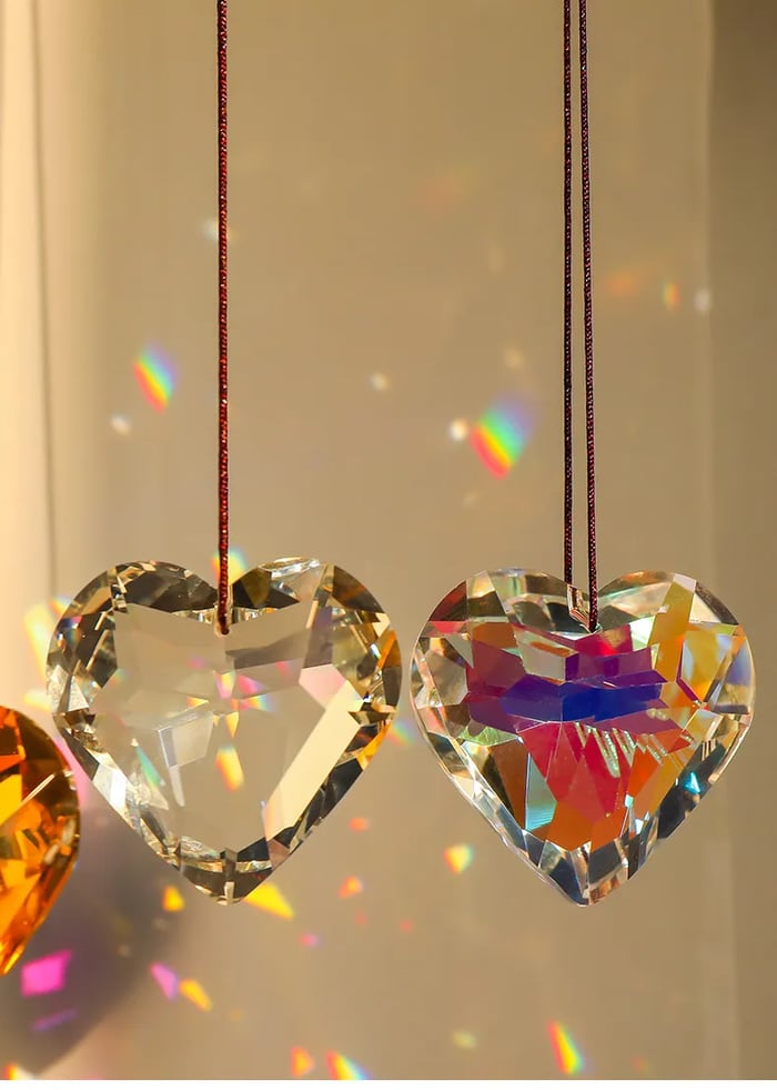 Hanging Heart Suncatcher Prism Crafts-EchoDecor
