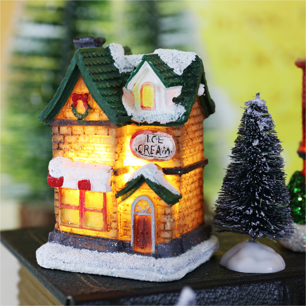 🎄Christmas Pre-sale-50% Off🏡Christmas Village LED Light Miniature House Set (10 Pcs)-EchoDecor