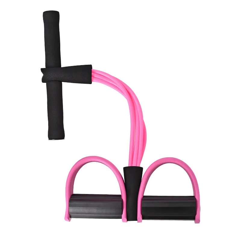 Fitness Resistance Bands-4 Tube Pedal Ankle Puller-EchoDecor