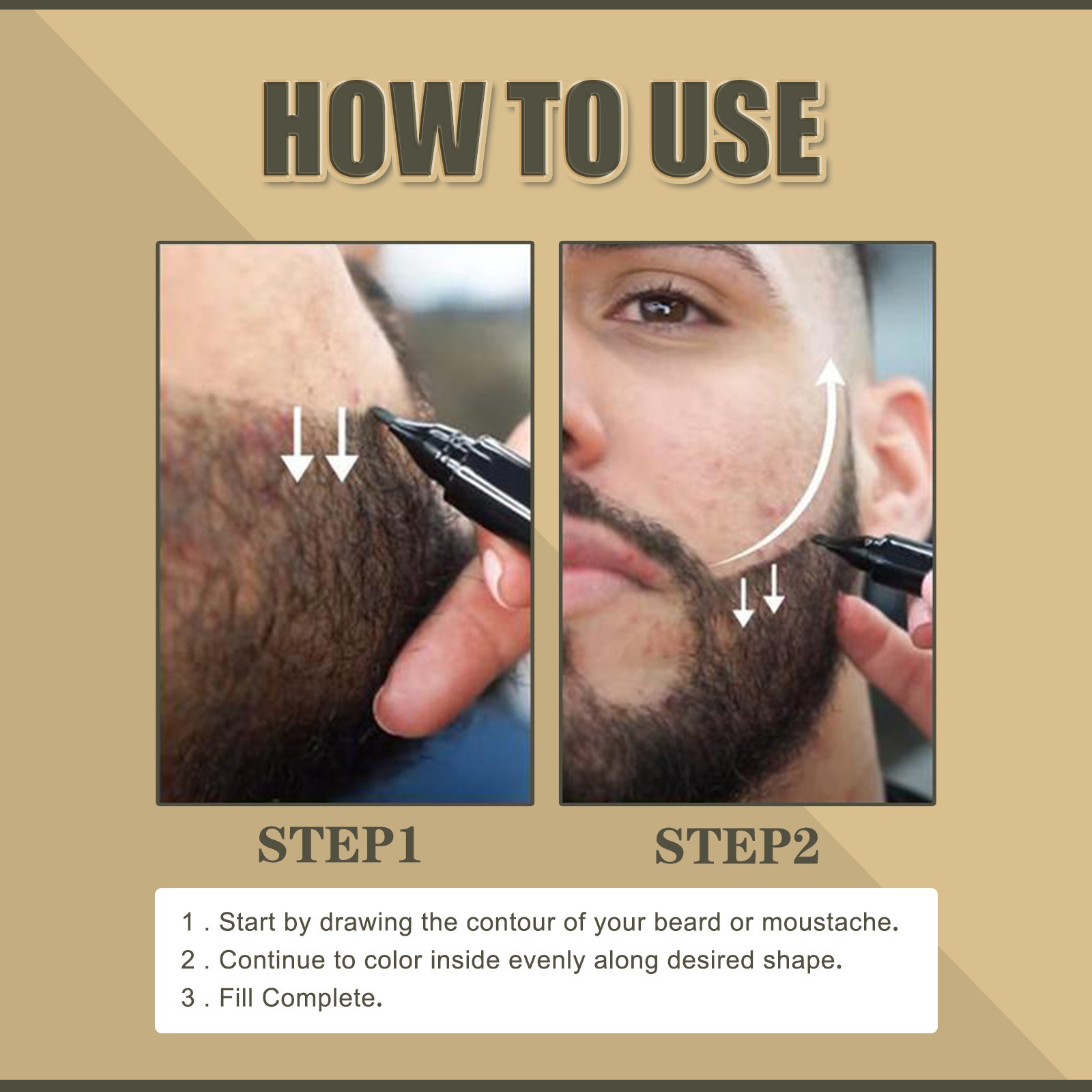 Beard Pencil Filler + 1 Free Brushes-EchoDecor