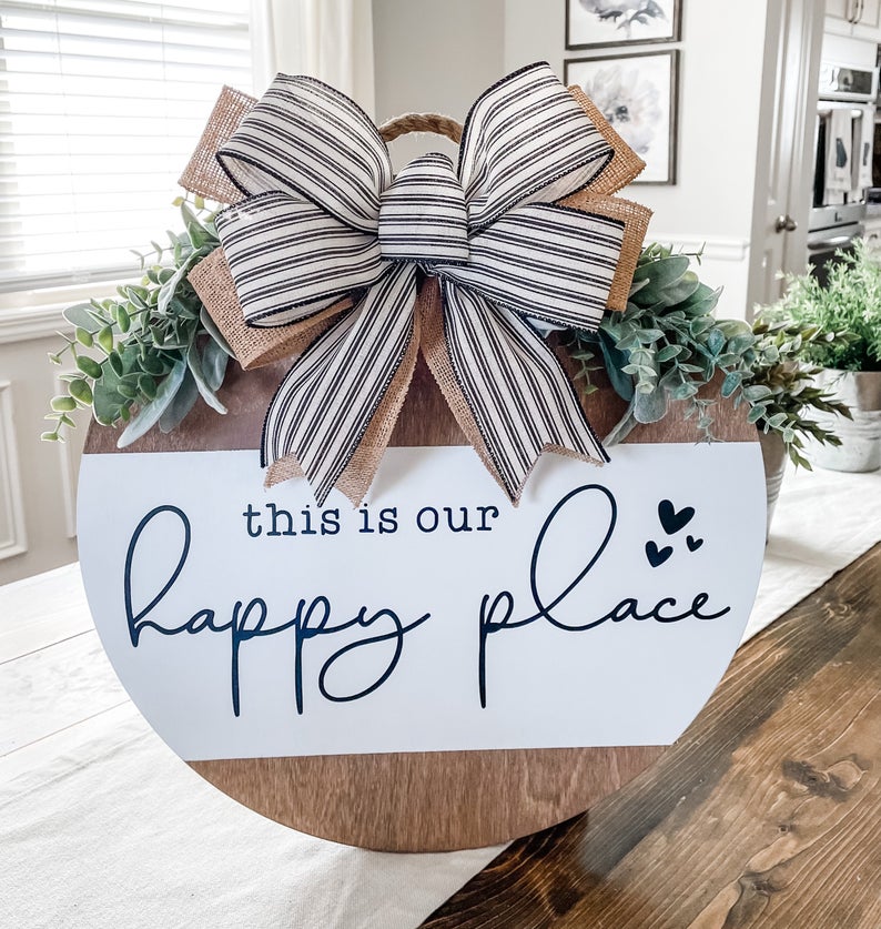 This is our happy place(Front Door Wreath)-EchoDecor