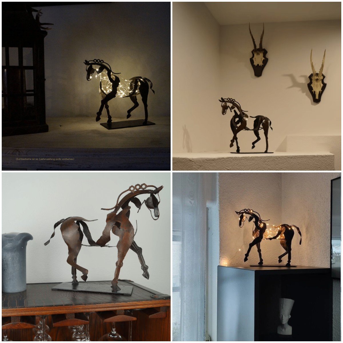 New Horse Sculpture “Adonis” – Quality Handmade from Metal, Abstract but Modern and Realistic Art-EchoDecor