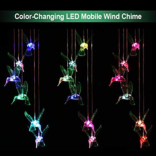 Solar-Powered Dangling Hummingbird Lights-EchoDecor