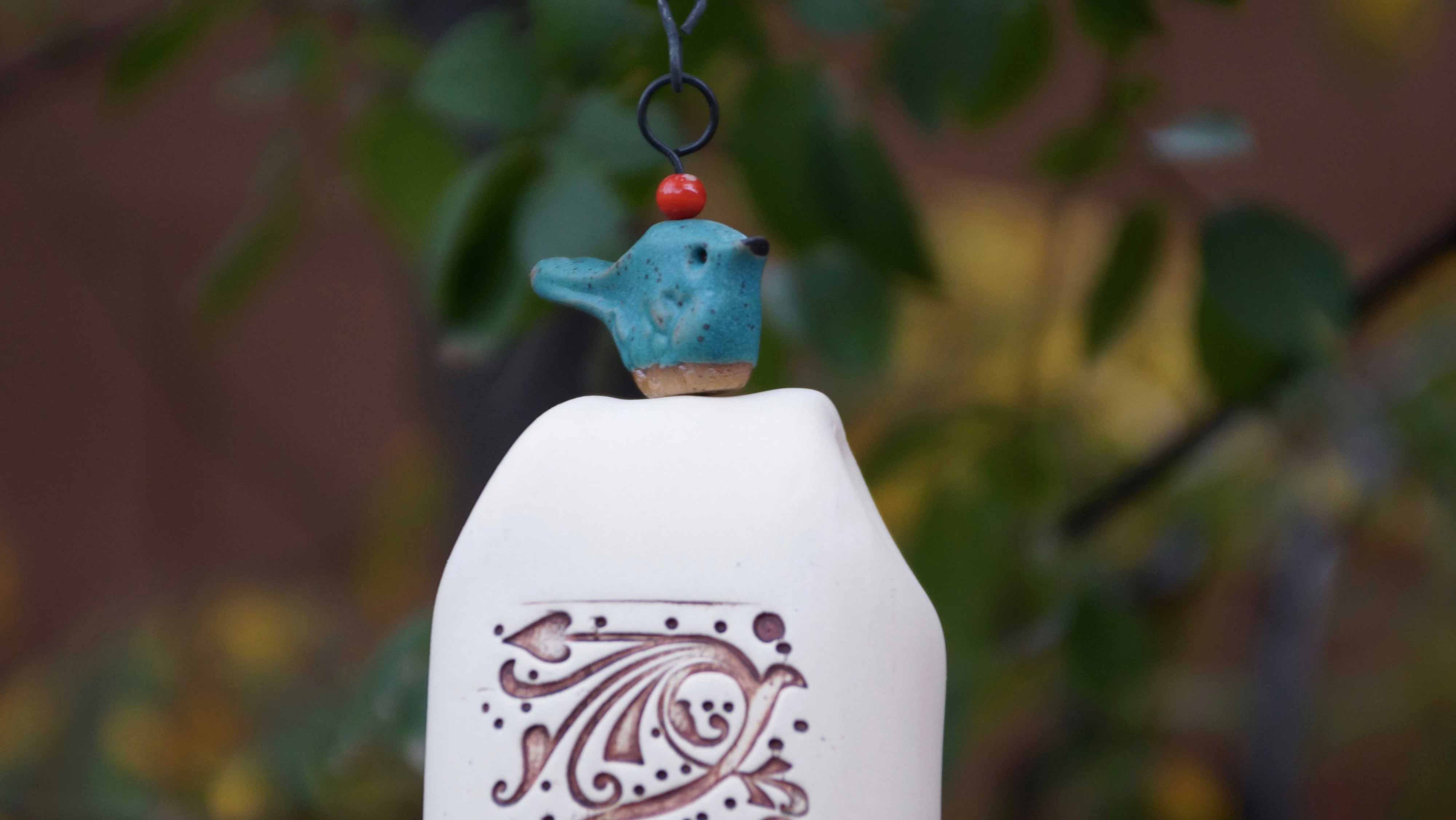 Ceramic Wind Chimes Rustic Garden Decor-EchoDecor