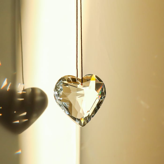 Hanging Heart Suncatcher Prism Crafts-EchoDecor