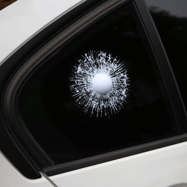 3D Car Window Crack Decal-EchoDecor