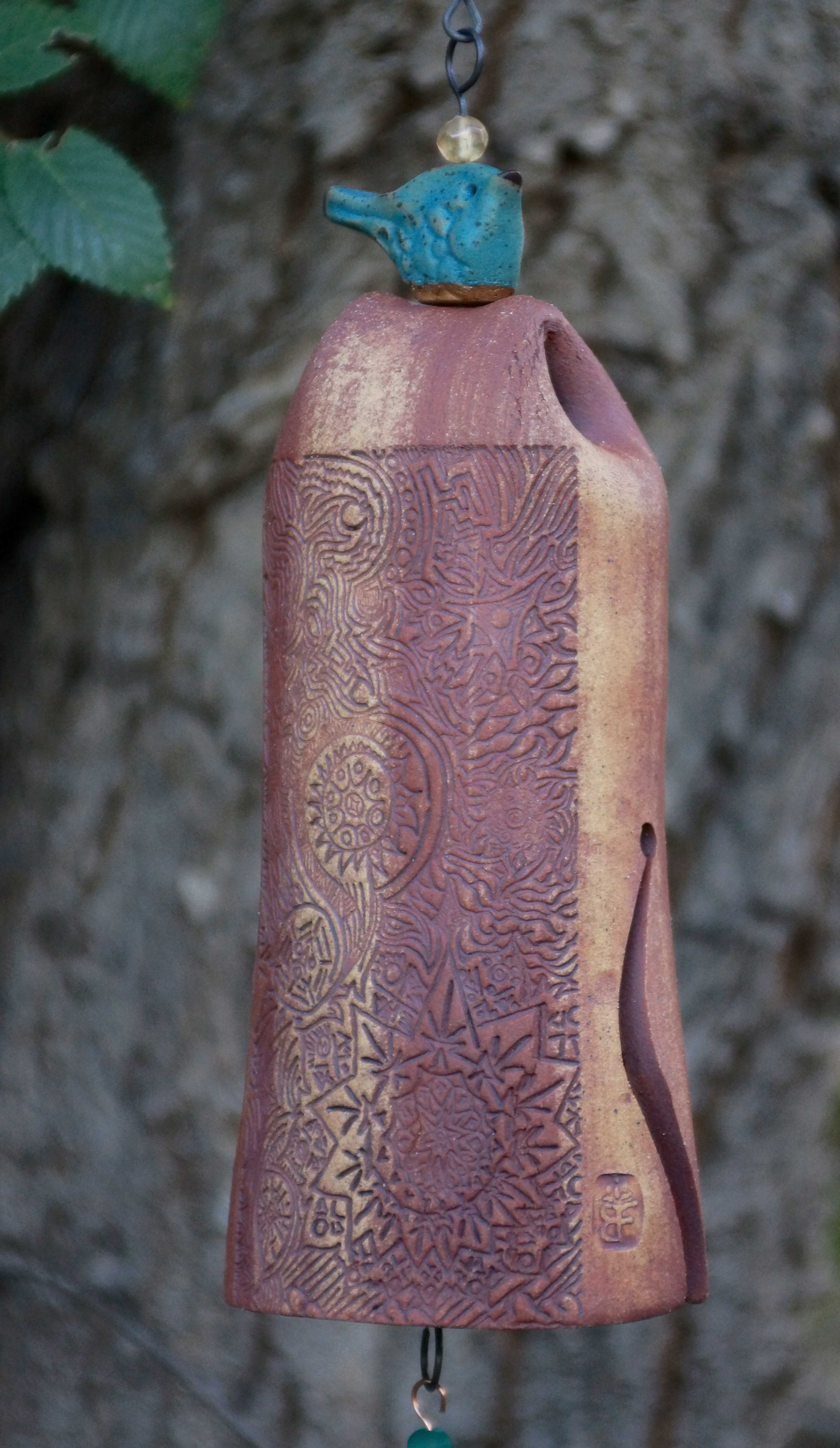 Bereavement Gift Wind Chime with Bird Sculpture-EchoDecor