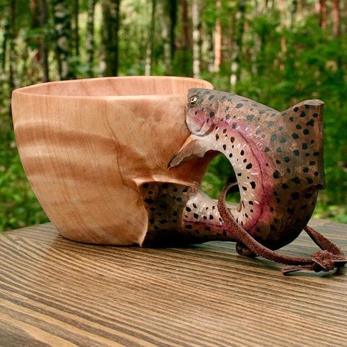 🐻 Animal Handmade Wooden Cup-EchoDecor