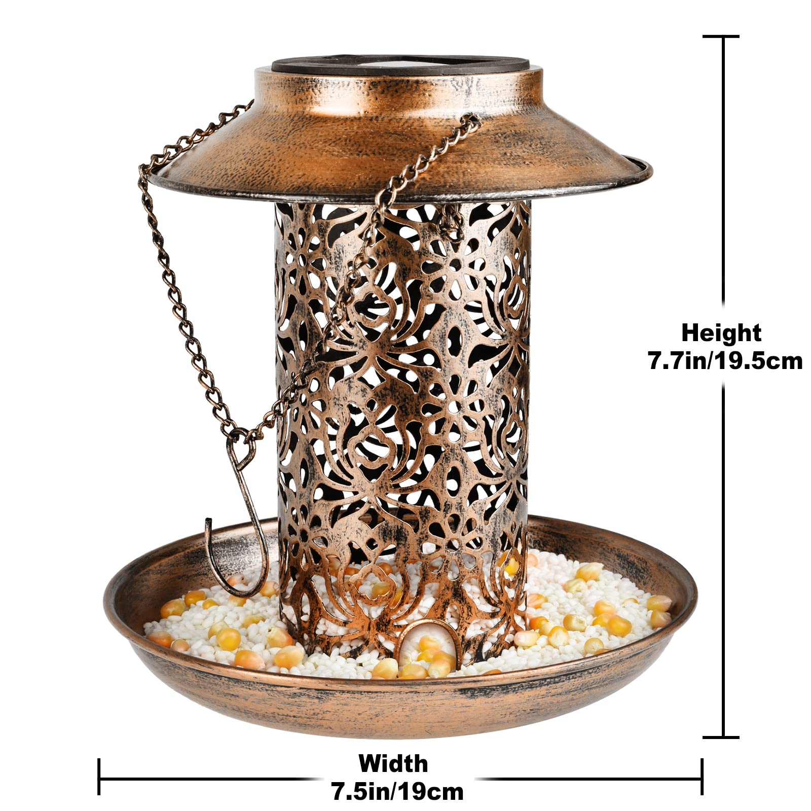  Solar Bird Feeder for Outdoors Hanging-EchoDecor