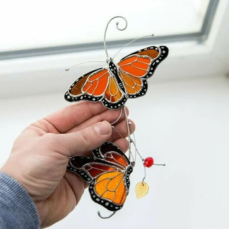 🦋🦋Stained Monarch Butterfly Window Decor-EchoDecor