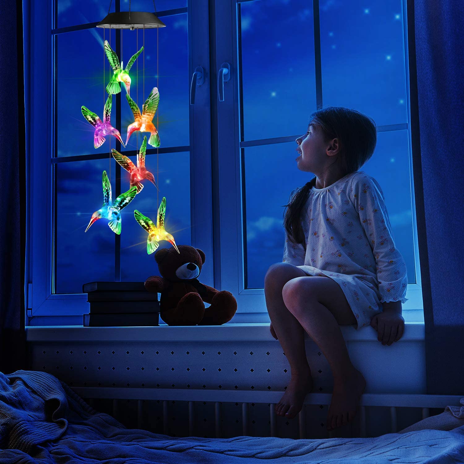 🐦🐦Solar Hummingbirds Chime-EchoDecor