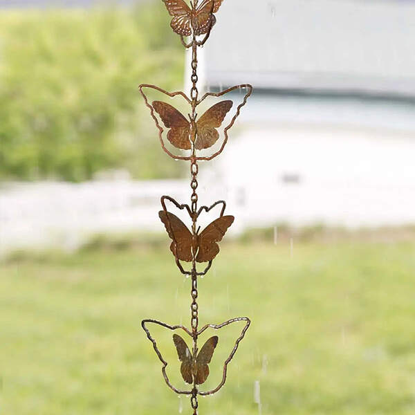🔥NEW ARRIVAL🔥Rain Chain Metal Garden Art Gift for Mom🦋-EchoDecor
