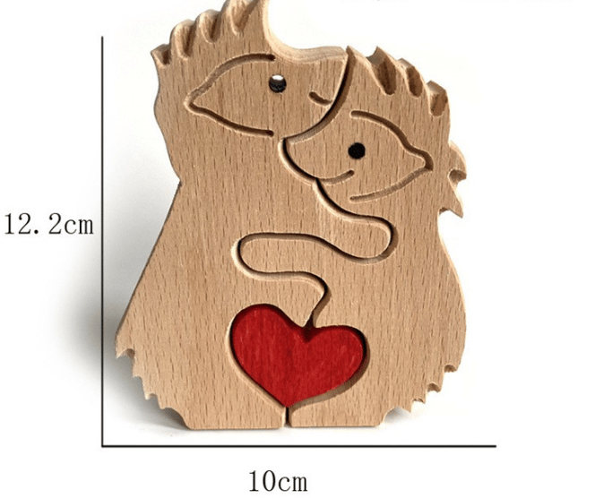 🔥BIG SALE - 49% OFF🔥 Hand-carved Wooden Cuddling Animal($9.99/PC TODAY)-EchoDecor
