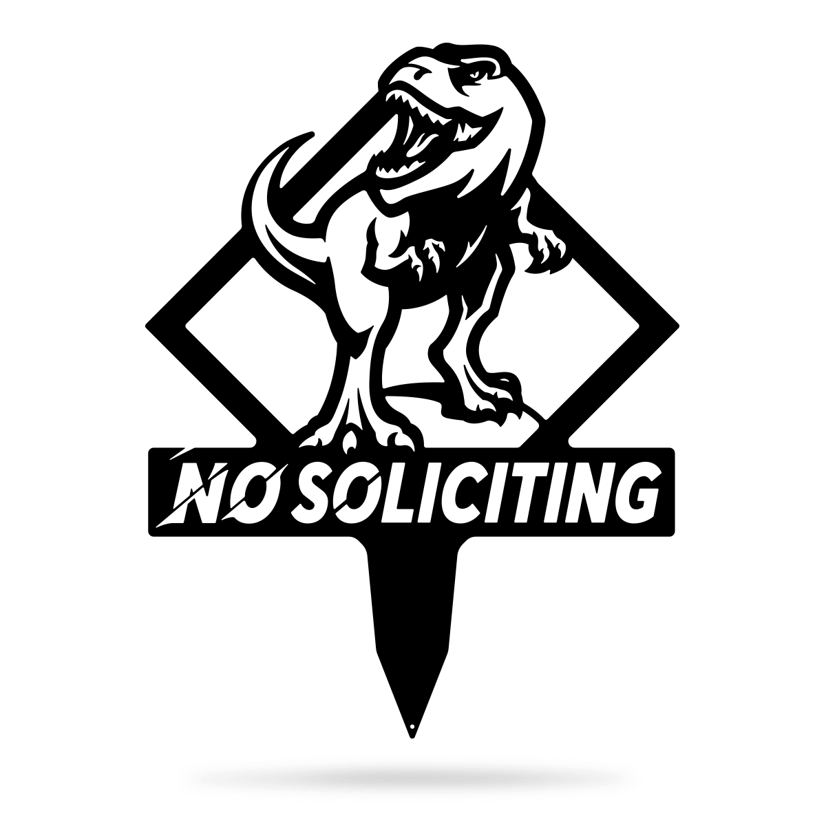 Garden Art - No Soliciting T-Rex-EchoDecor