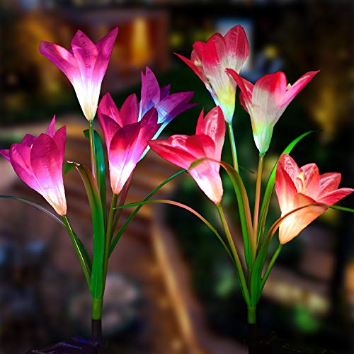 Solar Powered Lily Flower Light -EchoDecor