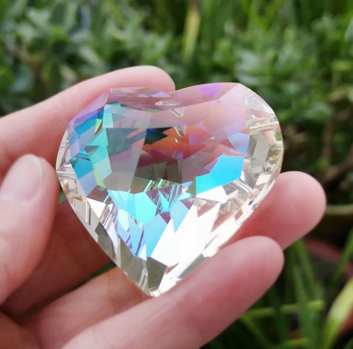 Hanging Heart Suncatcher Prism Crafts-EchoDecor