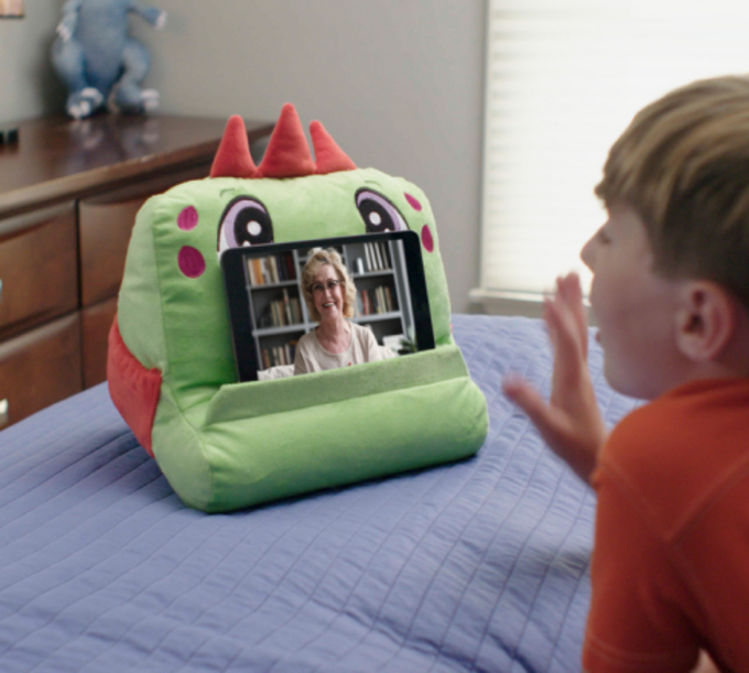 Plush Play Pillow - with Built in Shelf for Devices or Books-EchoDecor