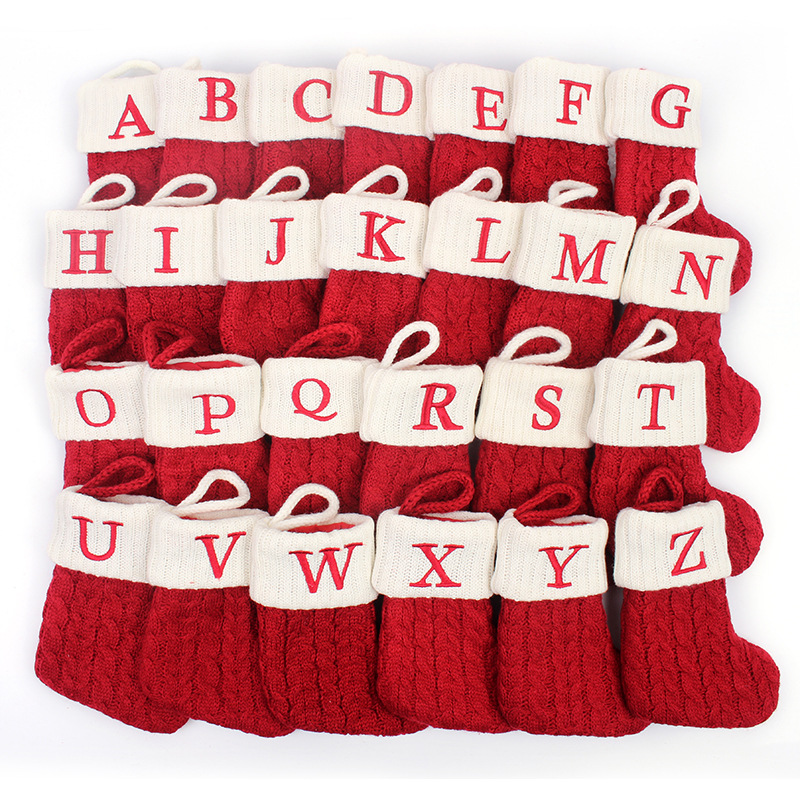Letter Christmas Socks-EchoDecor