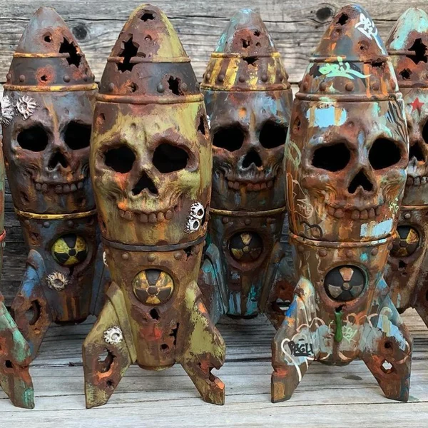 🔥LAST DAY PROMOTION 50% OFF🔥The Skull Bomb - Small Nuclear Warhead Decor☠️-EchoDecor