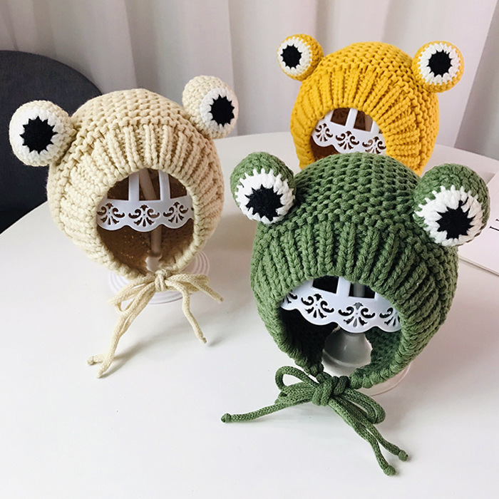 🐸Froggy Knitted Crochet Beanie Gift🎁-EchoDecor