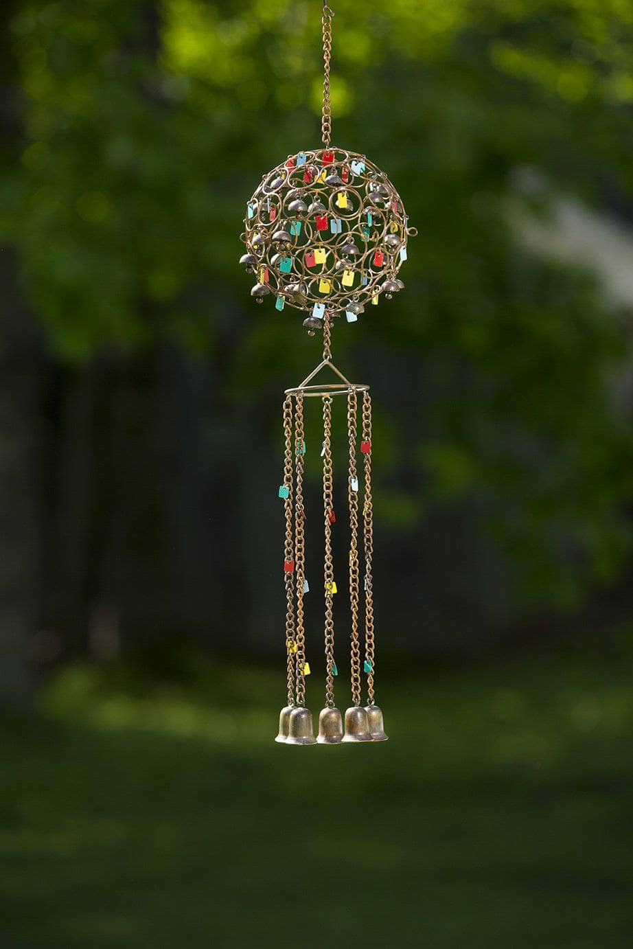 Sphere with Dangles Wind Chime-EchoDecor
