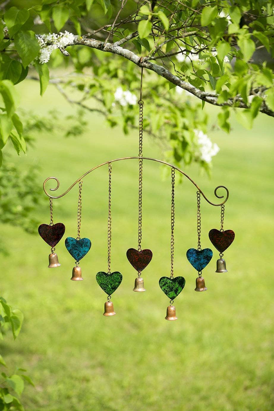 Hearts Multicolor Wind Chime-Etcy Decor