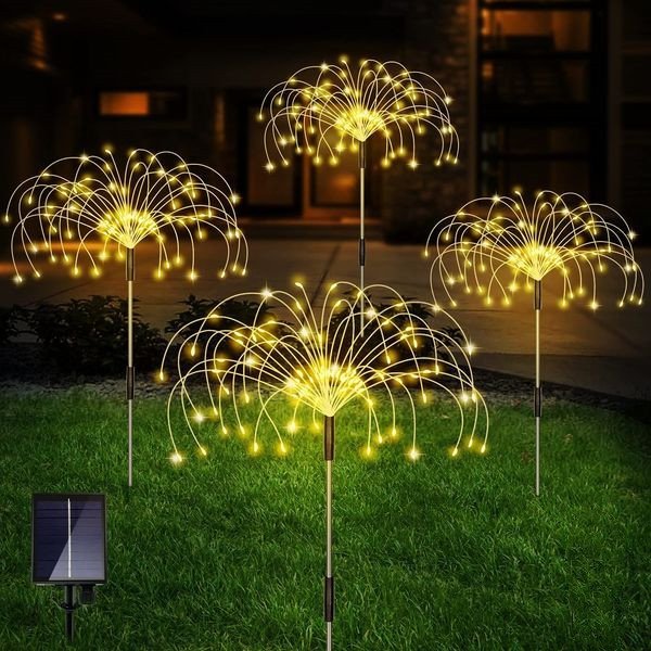 Waterproof  Solar Garden Fireworks Lamp-EchoDecor