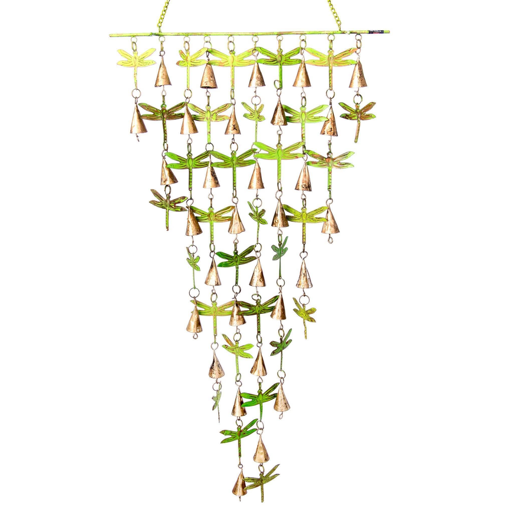 Shimmering Bells with Dragonflies-EchoDecor