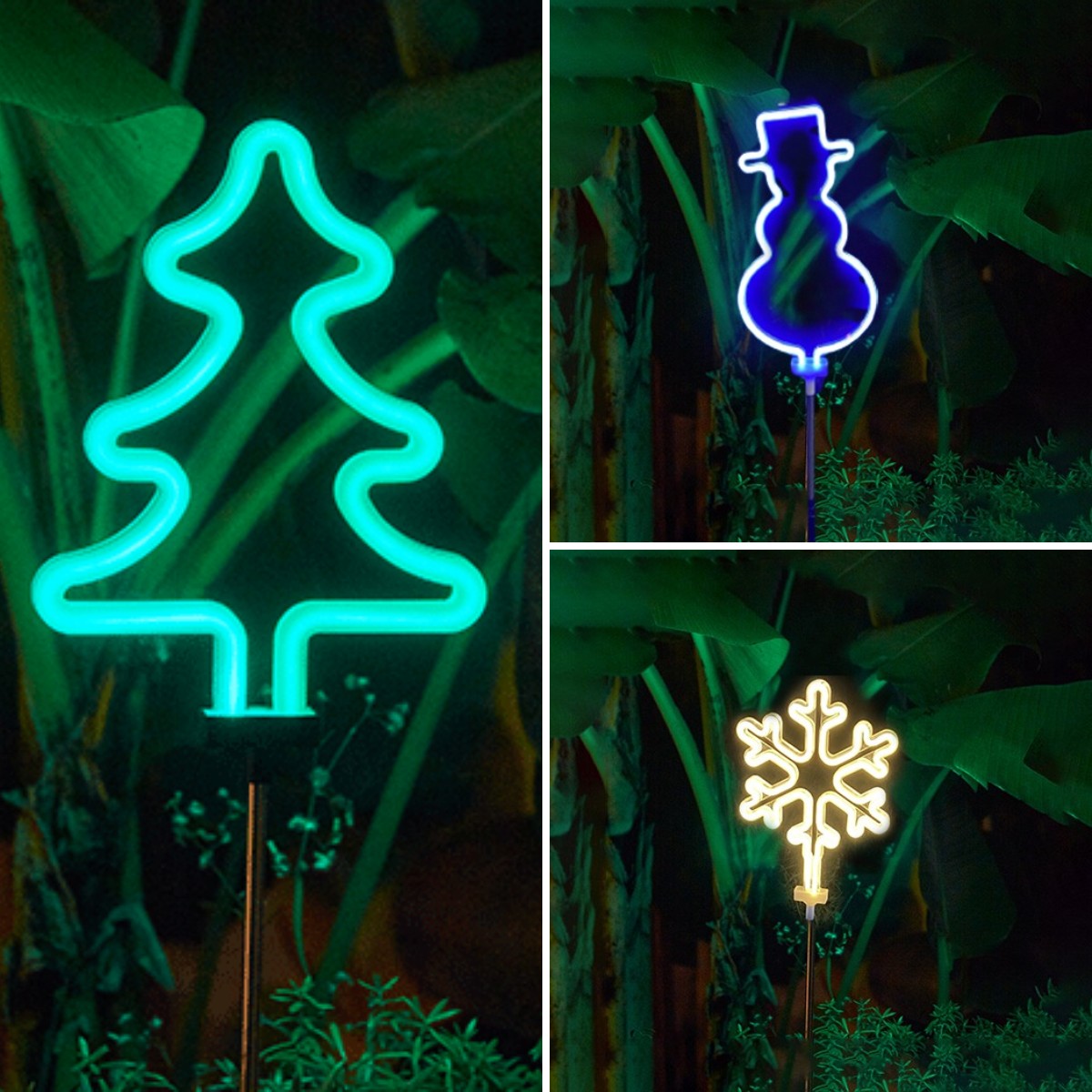 💟2022 NEW Solar LED Neon Unique Profile Friendly Garden Stake Light Sign-EchoDecor