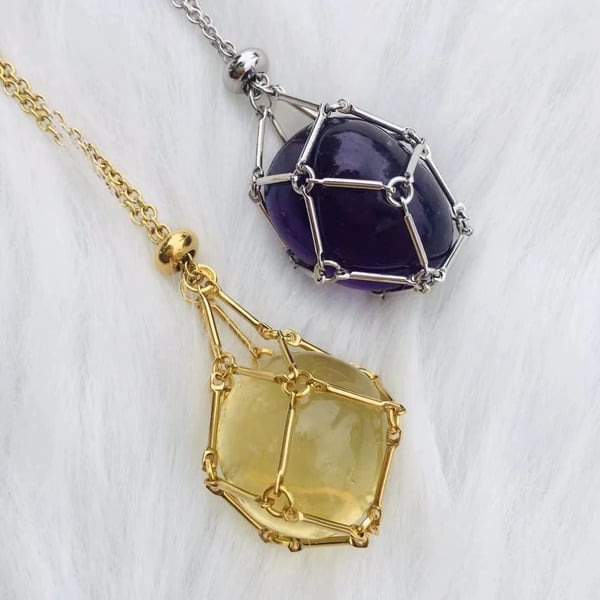 Crystal Stone Holder Necklace- Free (Crystal) Gift Included🎁