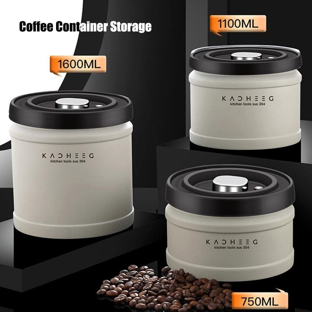 Coffee Canister with Vacuum Pump Stainless Steel-EchoDecor