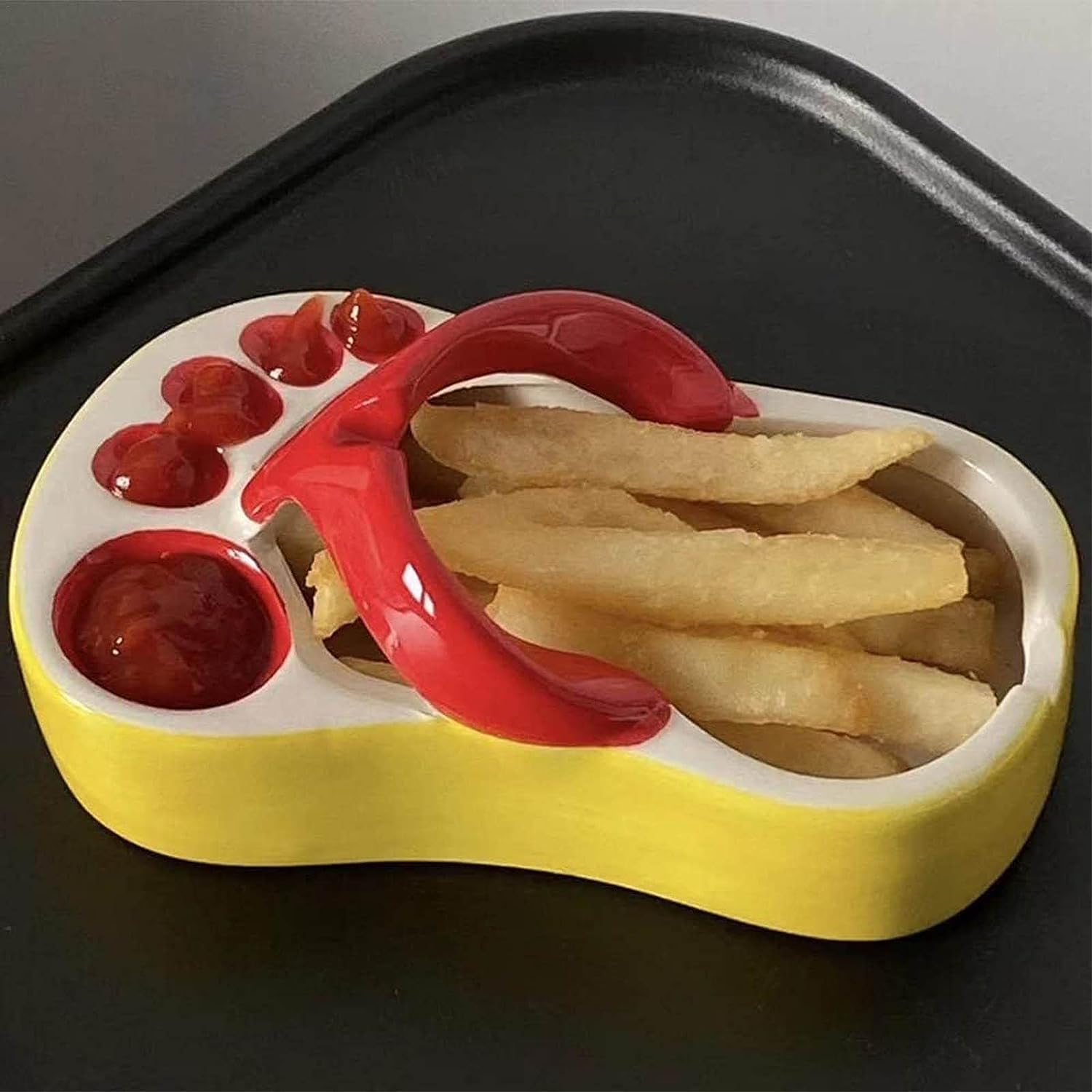 🤣Funny Ceramic Slippers-Mini Fries Plate & Ashtray-EchoDecor
