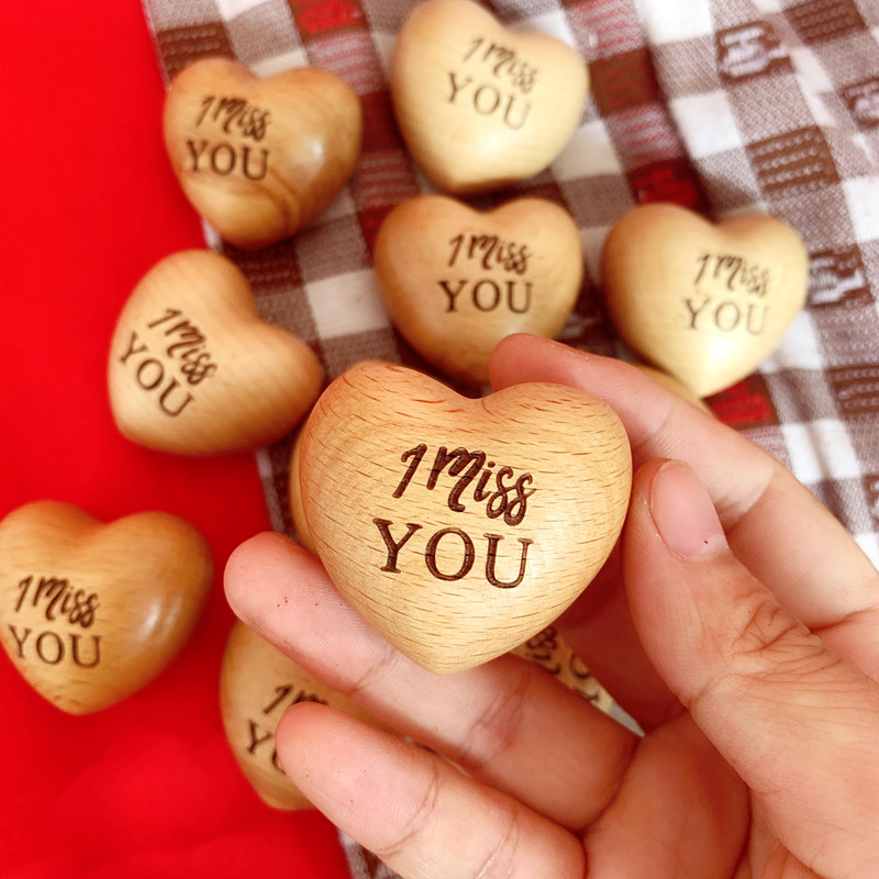 Pocket Hug Wooden Heart Token-EchoDecor