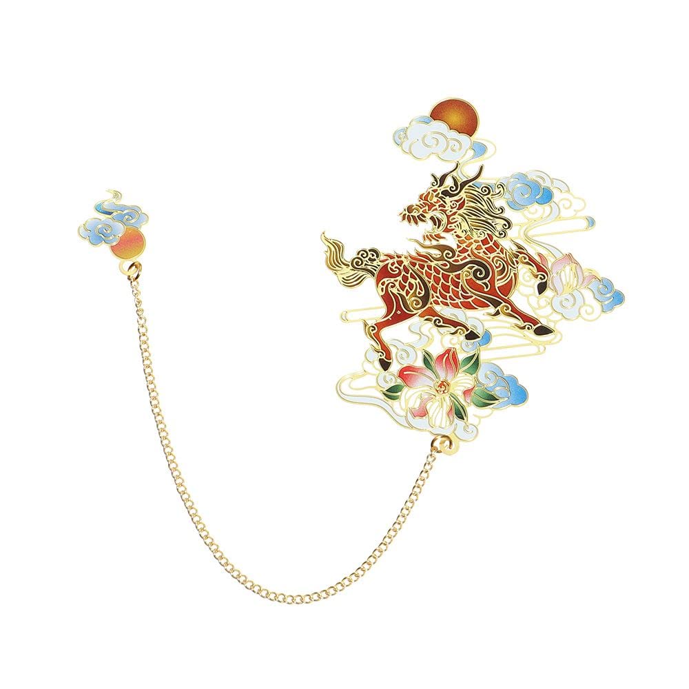 Luxury Metal Bookmark Mythical Beast Ancient Style-EchoDecor