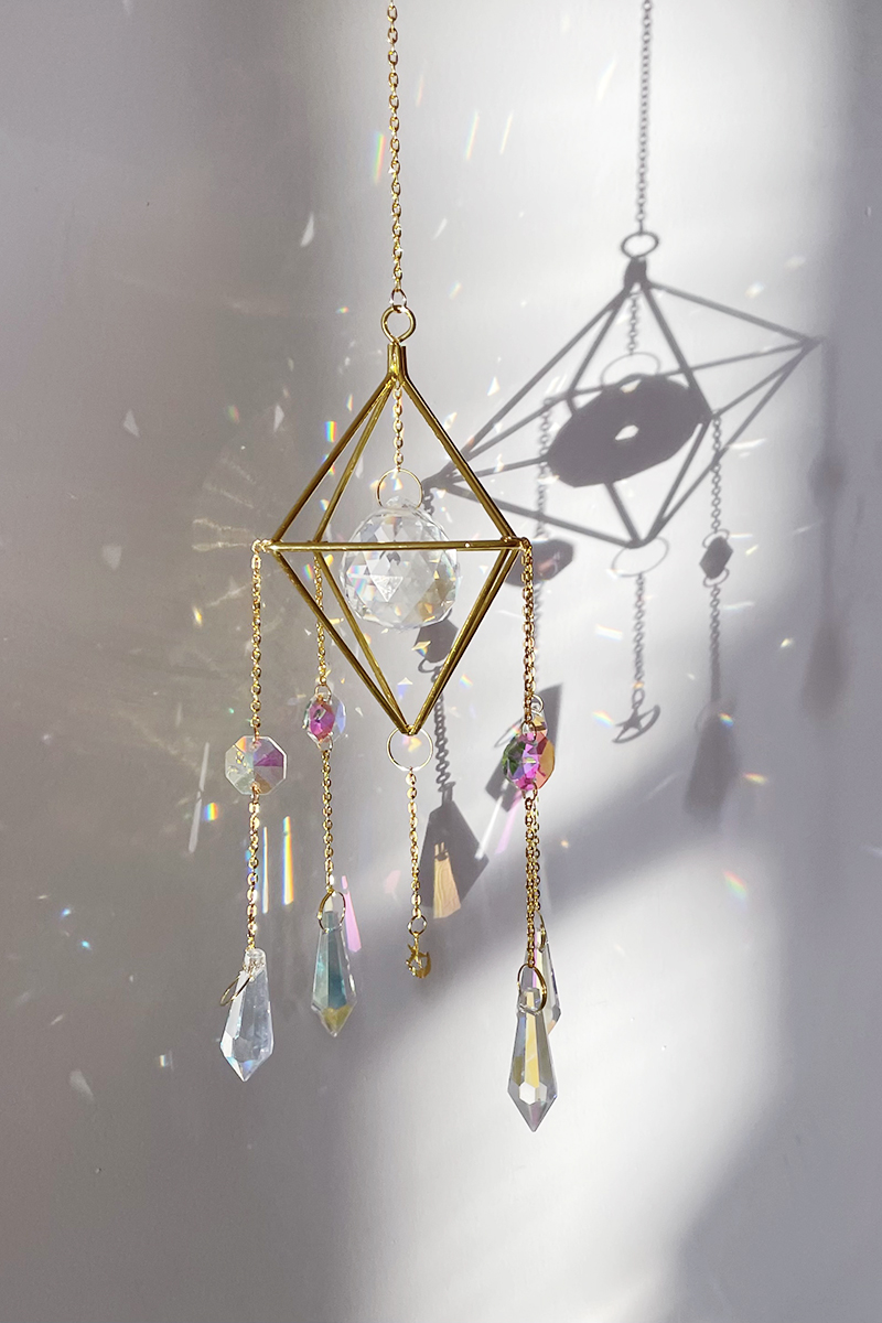 🔮2022 Christmas Hot Sale-Suncatcher Moon Crystal Wind Chime💎-EchoDecor