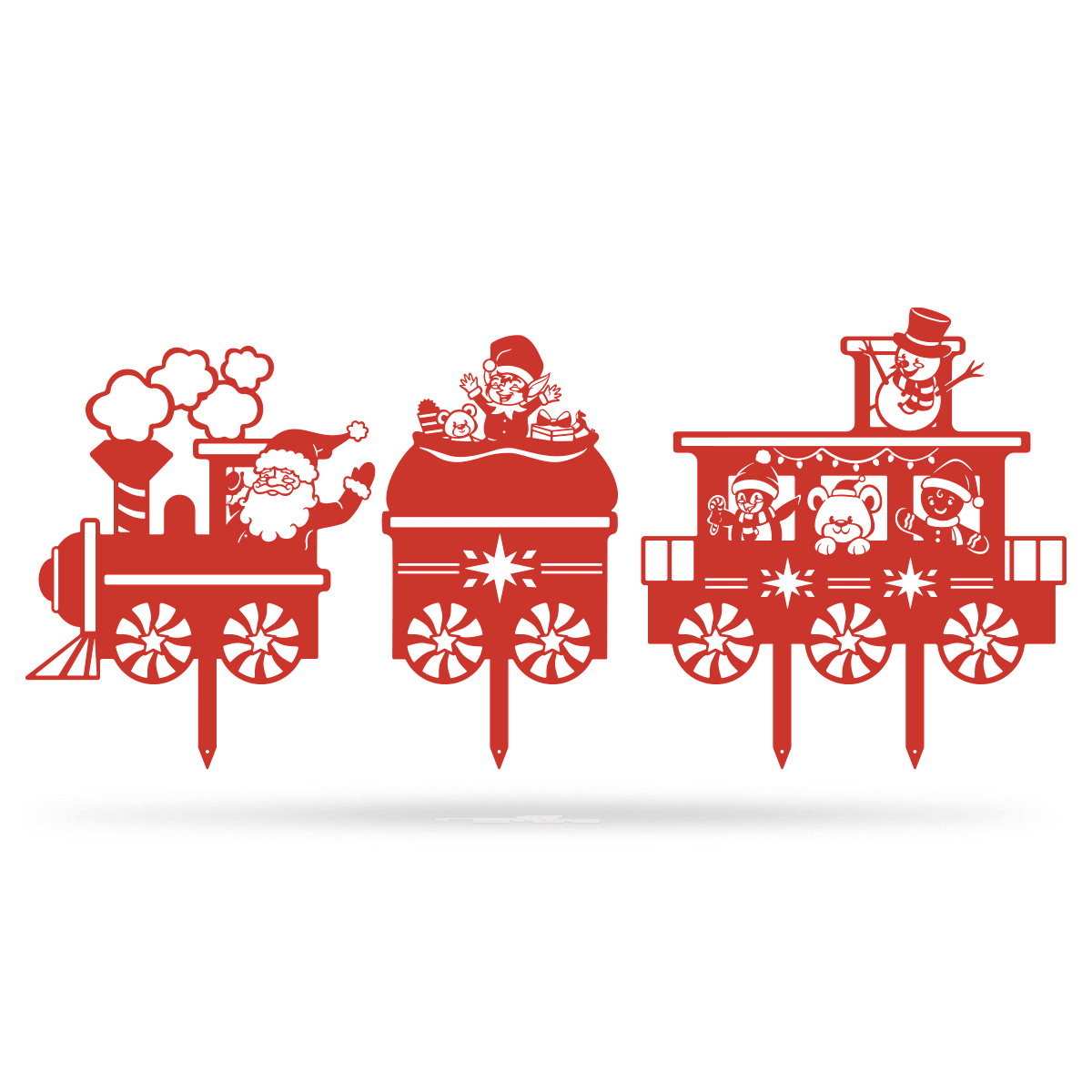 Garden Art - Santa Train Set-EchoDecor