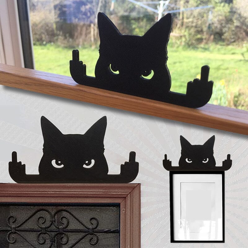 😹Cat ornament Middle Finger cat-EchoDecor