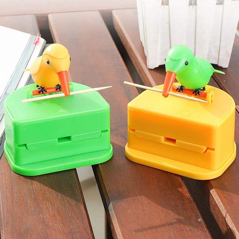 Creative Automatic Toothpick Box Cartoon Bird-EchoDecor