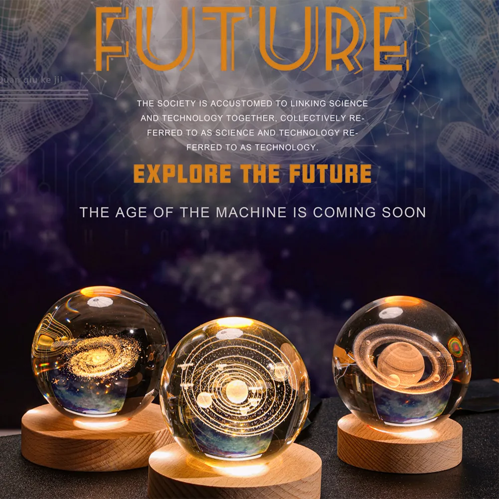 ( 🔥HOT SALE ) 3D Planet Crystal Ball-EchoDecor