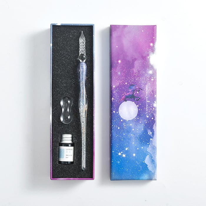 2023 Calligraphy Glass Dip Pen Ink Set-EchoDecor