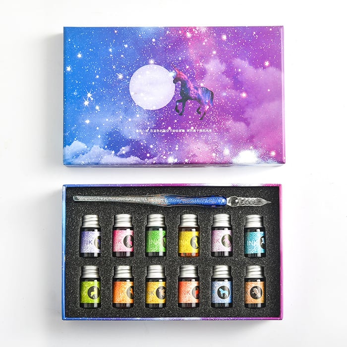 2023 Calligraphy Glass Dip Pen Ink Set-EchoDecor