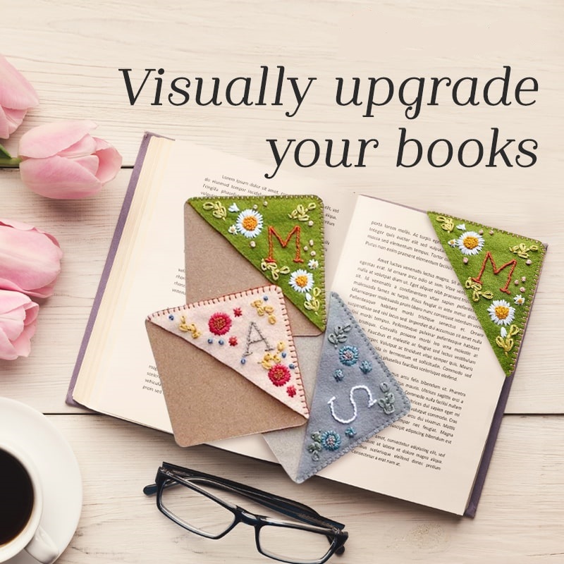 📖Personalized hand embroidered corner bookmark-EchoDecor