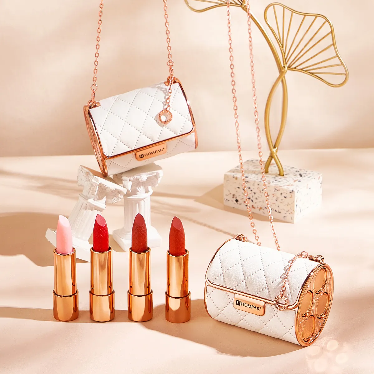 💄Velvet Matte Lipstick Set Comes With An Elegant Leather Chain Bag-EchoDecor